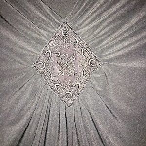 Dress top, polyester & spandex 3/4 sleeves